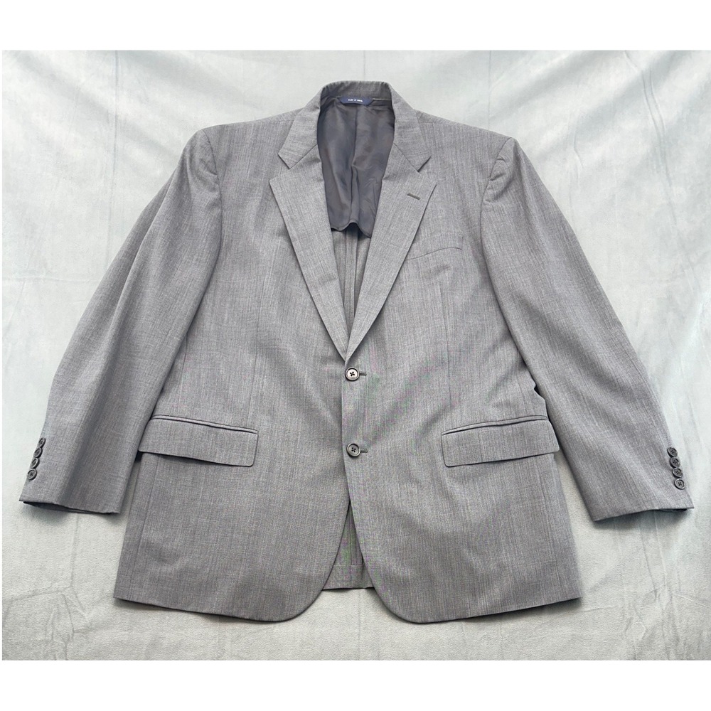 Brooks Brothers Madison BrooksCool Grey Wool Blazer Sport Coat Full Canvas 44R